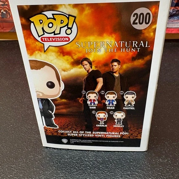 Funko Pop Supernatural Crowley with Black Suit and Blue Tie - Picture 4 of 5